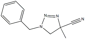 4,5-Dihydro-4-methyl-1-benzyl-1H-1,2,3-triazole-4-carbonitrile Struktur