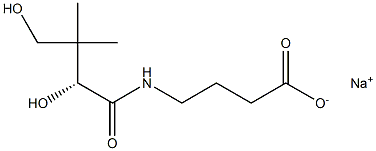 (+)-4-[[(R)-2,4-Dihydroxy-3,3-dimethylbutyryl]amino]butyric acid sodium salt Struktur