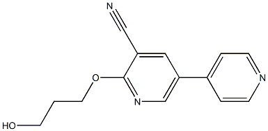 2-(3-Hydroxypropoxy)-5-(4-pyridinyl)pyridine-3-carbonitrile Struktur