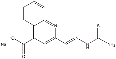 2-(Thiosemicarbazonomethyl)quinoline-4-carboxylic acid sodium salt Struktur