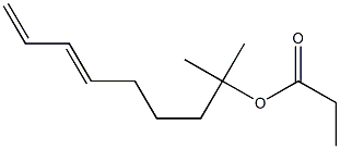 Propionic acid 1,1-dimethyl-5,7-octadienyl ester Struktur