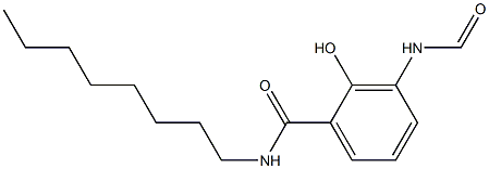 3-(Formylamino)-N-octylsalicylic amide Struktur