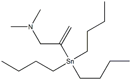 1-(Tributylstannyl)-1-(dimethylaminomethyl)-ethene Struktur