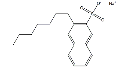 3-Octyl-2-naphthalenesulfonic acid sodium salt Struktur