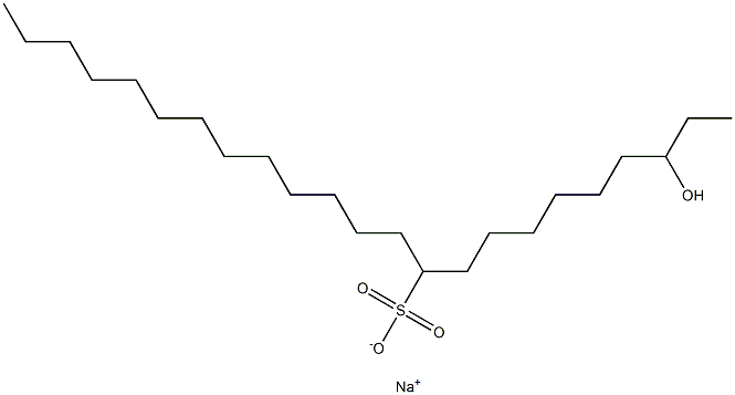 3-Hydroxytricosane-10-sulfonic acid sodium salt Struktur