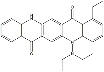 5-(Diethylamino)-1-ethyl-5,12-dihydroquino[2,3-b]acridine-7,14-dione Struktur