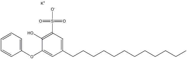 2-Hydroxy-5-dodecyl[oxybisbenzene]-3-sulfonic acid potassium salt Struktur