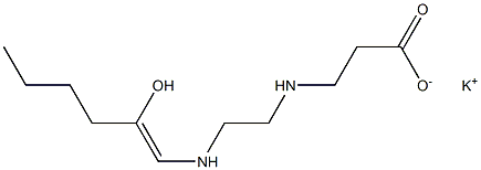 3-[N-[2-[N-(2-Hydroxy-1-hexenyl)amino]ethyl]amino]propionic acid potassium salt Struktur