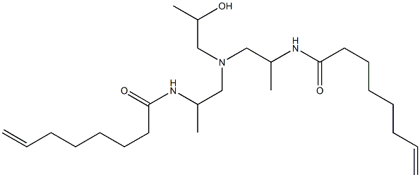 N,N'-[2-Hydroxypropyliminobis(1-methyl-2,1-ethanediyl)]bis(7-octenamide) Struktur