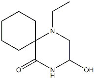 1-Ethyl-3-hydroxy-1,4-diazaspiro[5.5]undecan-5-one Struktur