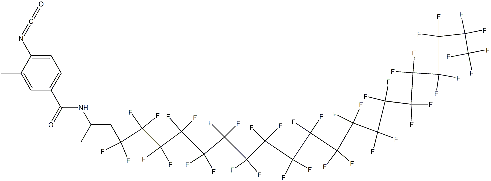 4-Isocyanato-3-methyl-N-[2-(hentetracontafluoroicosyl)-1-methylethyl]benzamide Struktur