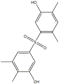 3,3'-Dihydroxy-4,4',5,6'-tetramethyl[sulfonylbisbenzene] Struktur