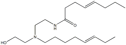 N-[2-[N-(2-Hydroxyethyl)-N-(5-octenyl)amino]ethyl]-4-octenamide Struktur