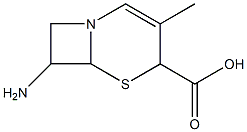 7-Amino-3-methyl-5-thia-1-azabicyclo[4.2.0]oct-2-ene-4-carboxylic acid Struktur