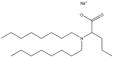 2-(Dioctylamino)valeric acid sodium salt Struktur