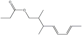 Propionic acid 2,3-dimethyl-4,6-octadienyl ester Struktur