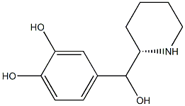 4-[(R)-Hydroxy[(2S)-2-piperidinyl]methyl]catechol Struktur