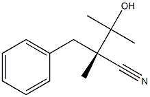 (2S)-2-Benzyl-3-hydroxy-2,3-dimethylbutyronitrile Struktur