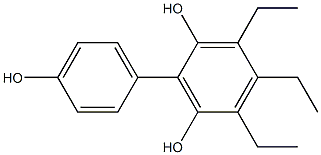 3,4,5-Triethyl-1,1'-biphenyl-2,4',6-triol Struktur