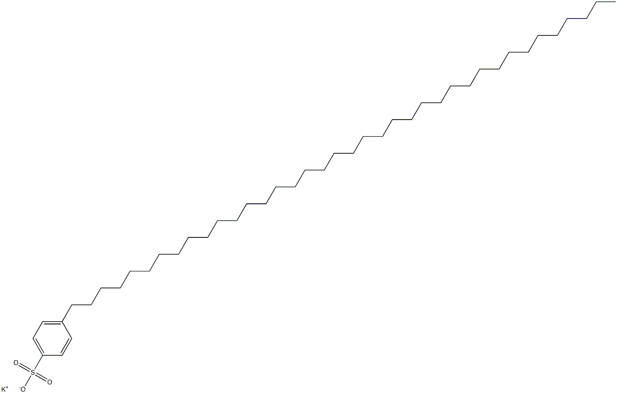 4-(Octatriacontan-1-yl)benzenesulfonic acid potassium salt Struktur