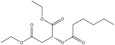 [R,(+)]-2-(Hexanoyloxy)succinic acid diethyl ester Struktur