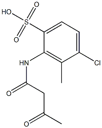 2-(Acetoacetylamino)-4-chloro-3-methylbenzenesulfonic acid Struktur