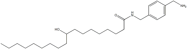 9-Hydroxy-N-(4-aminomethylbenzyl)stearamide Struktur