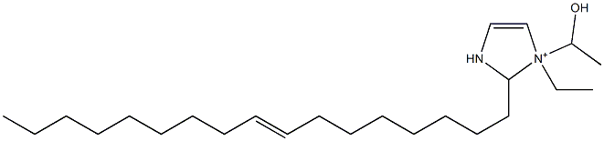 1-Ethyl-2-(8-heptadecenyl)-1-(1-hydroxyethyl)-4-imidazoline-1-ium Struktur