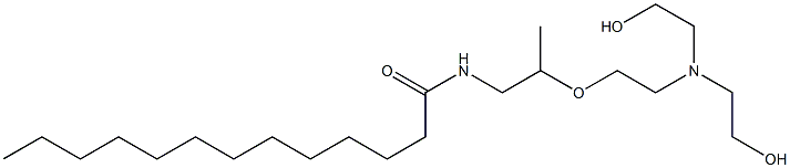 N-[2-[2-[Bis(2-hydroxyethyl)amino]ethoxy]propyl]tridecanamide Struktur