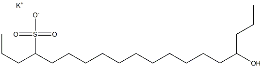 16-Hydroxynonadecane-4-sulfonic acid potassium salt Struktur