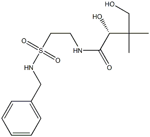 [R,(+)]-N-[2-(Benzylsulfamoyl)ethyl]-2,4-dihydroxy-3,3-dimethylbutyramide Struktur