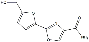 2-(5-Hydroxymethyl-2-furanyl)oxazole-4-carboxamide Struktur