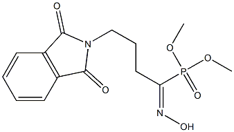 4-[(2,3-Dihydro-1,3-dioxo-1H-isoindol)-2-yl]-1-hydroxyiminobutylphosphonic acid dimethyl ester Struktur