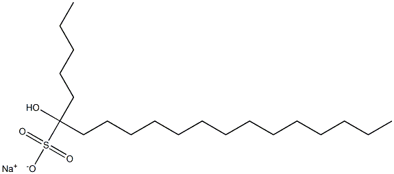 6-Hydroxyicosane-6-sulfonic acid sodium salt Struktur