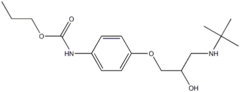 [4-[2-Hydroxy-3-(tert-butylamino)propoxy]phenyl]carbamic acid propyl ester Struktur