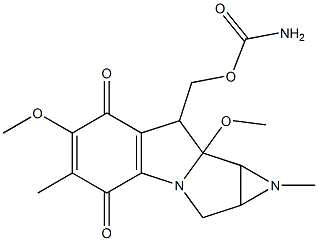 8-[[(Aminocarbonyl)oxy]methyl]-1,1a,2,8,8a,8b-hexahydro-6,8a-dimethoxy-1,5-dimethylazirino[2',3':3,4]pyrrolo[1,2-a]indole-4,7-dione Struktur