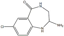 2-Amino-7-chloro-2,3,4,5-tetrahydro-1H-1,4-benzodiazepin-5-one Struktur