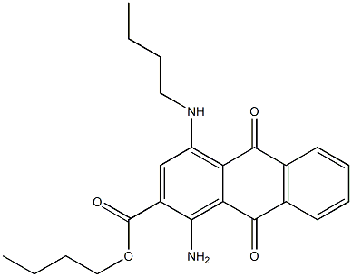 1-Amino-4-butylamino-9,10-dihydro-9,10-dioxo-2-anthracenecarboxylic acid butyl ester Struktur