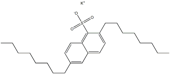 2,6-Dioctyl-1-naphthalenesulfonic acid potassium salt Struktur