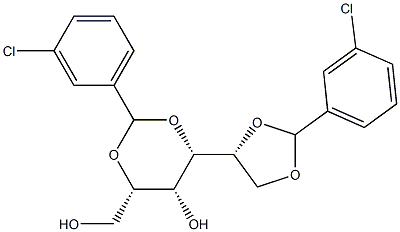 2-O,4-O:5-O,6-O-Bis(3-chlorobenzylidene)-D-glucitol Struktur