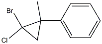 1-Bromo-1-chloro-2-methyl-2-phenylcyclopropane Struktur