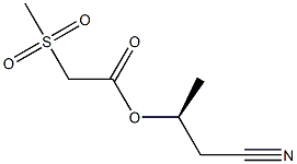 (Methylsulfonyl)acetic acid (S)-1-(cyanomethyl)ethyl ester Struktur