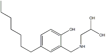 2-[(2,2-Dihydroxyethyl)aminomethyl]-4-heptylphenol Struktur