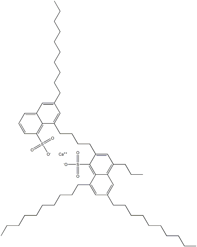 Bis(6,8-didecyl-1-naphthalenesulfonic acid)calcium salt Struktur