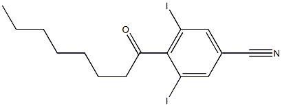 3,5-Diiodo-4-octanoylbenzonitrile Struktur