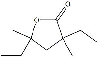 3,5-Diethyl-3,5-dimethyldihydrofuran-2(3H)-one Struktur