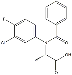 (2S)-2-(N-Benzoyl-3-chloro-4-fluoroanilino)propionic acid Struktur