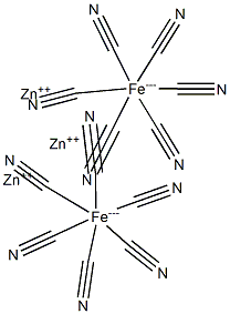 Zinc hexacyanoferrate(III) Struktur