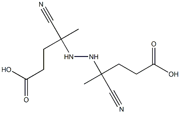 4,4'-(Hydrazine-1,2-diyl)bis(4-cyanopentanoic acid) Struktur