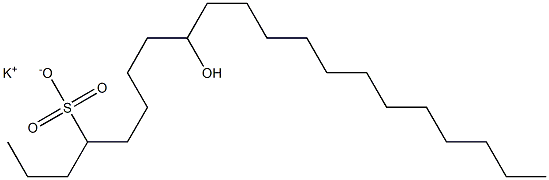 9-Hydroxyhenicosane-4-sulfonic acid potassium salt Struktur